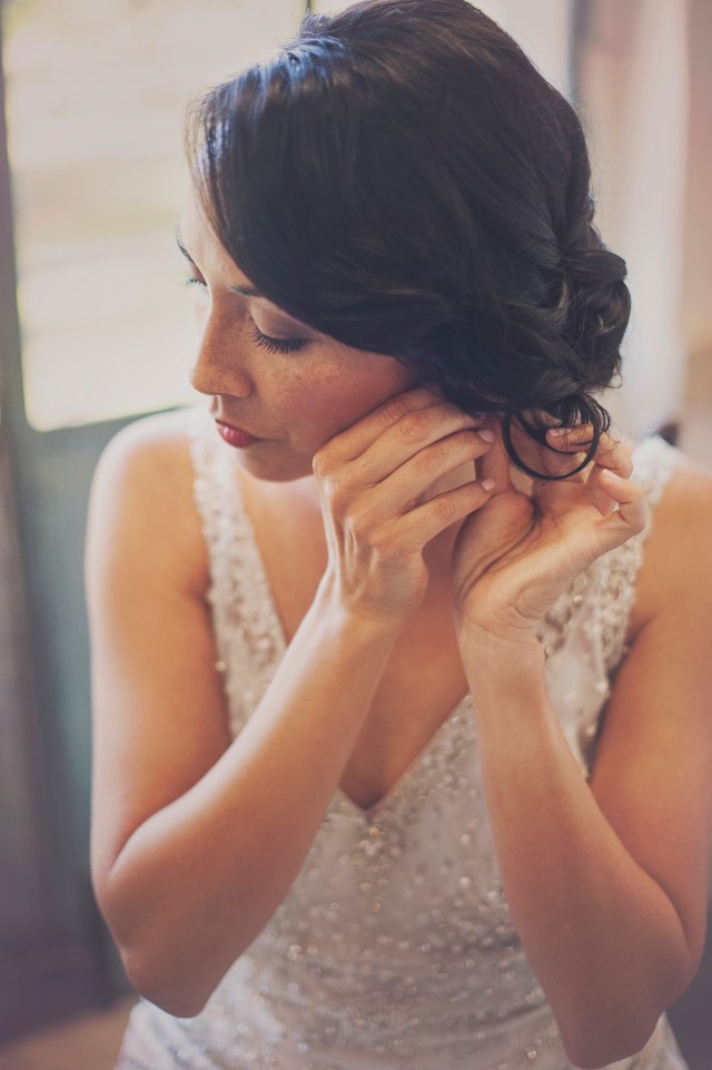 Bride getting ready in YWCA