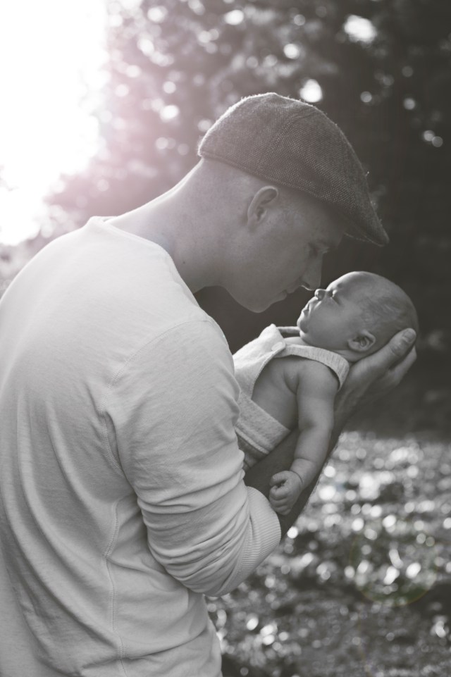 father and newborn son 